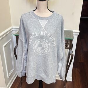 Aerie Oversized Gray Dance Academy Sweatshirt size L/Large